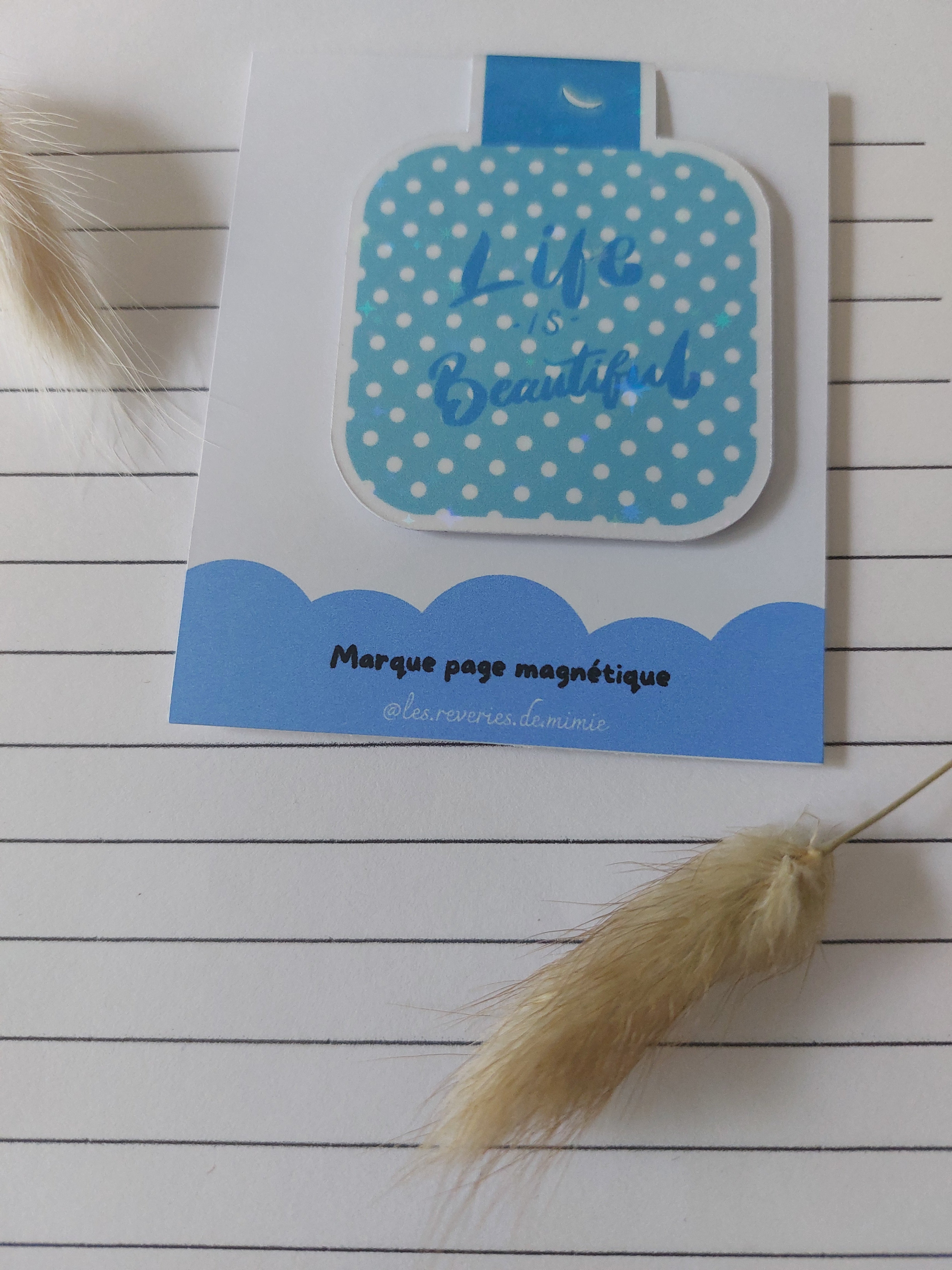 Marque-pages magnétique - Life is beautiful