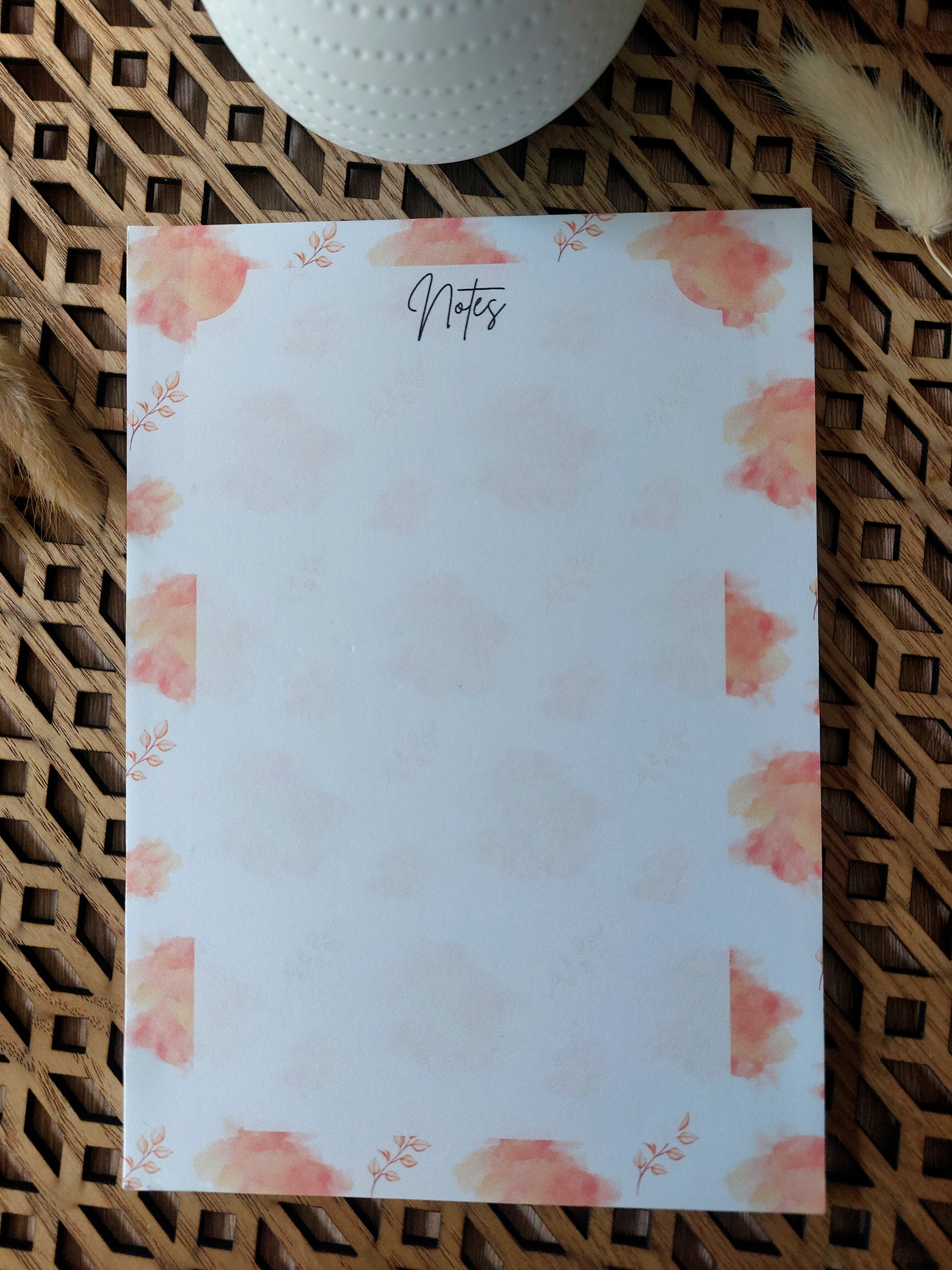 Bloc notes A5 - Nuages orangés