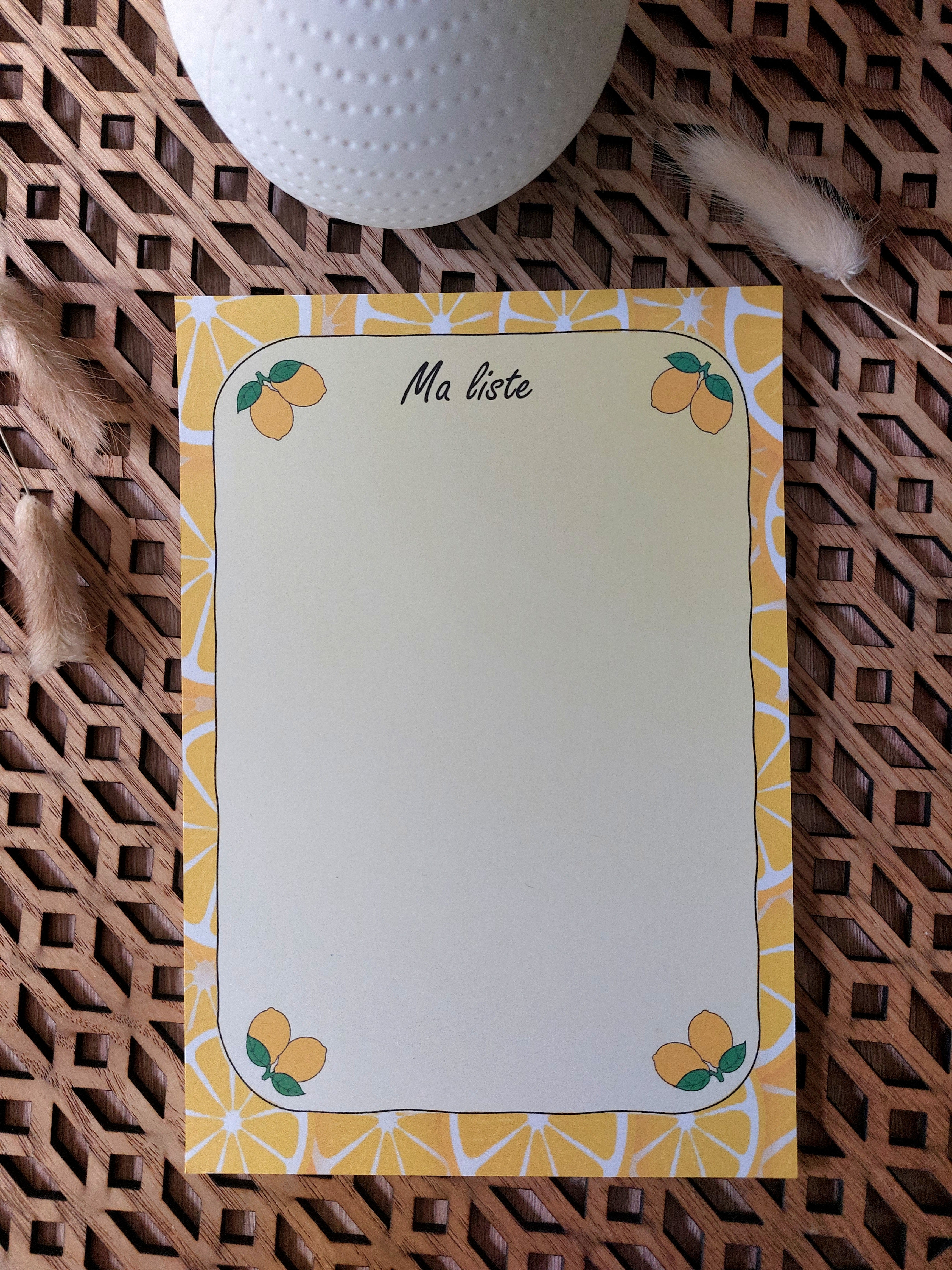 Bloc notes A5 - Citrons