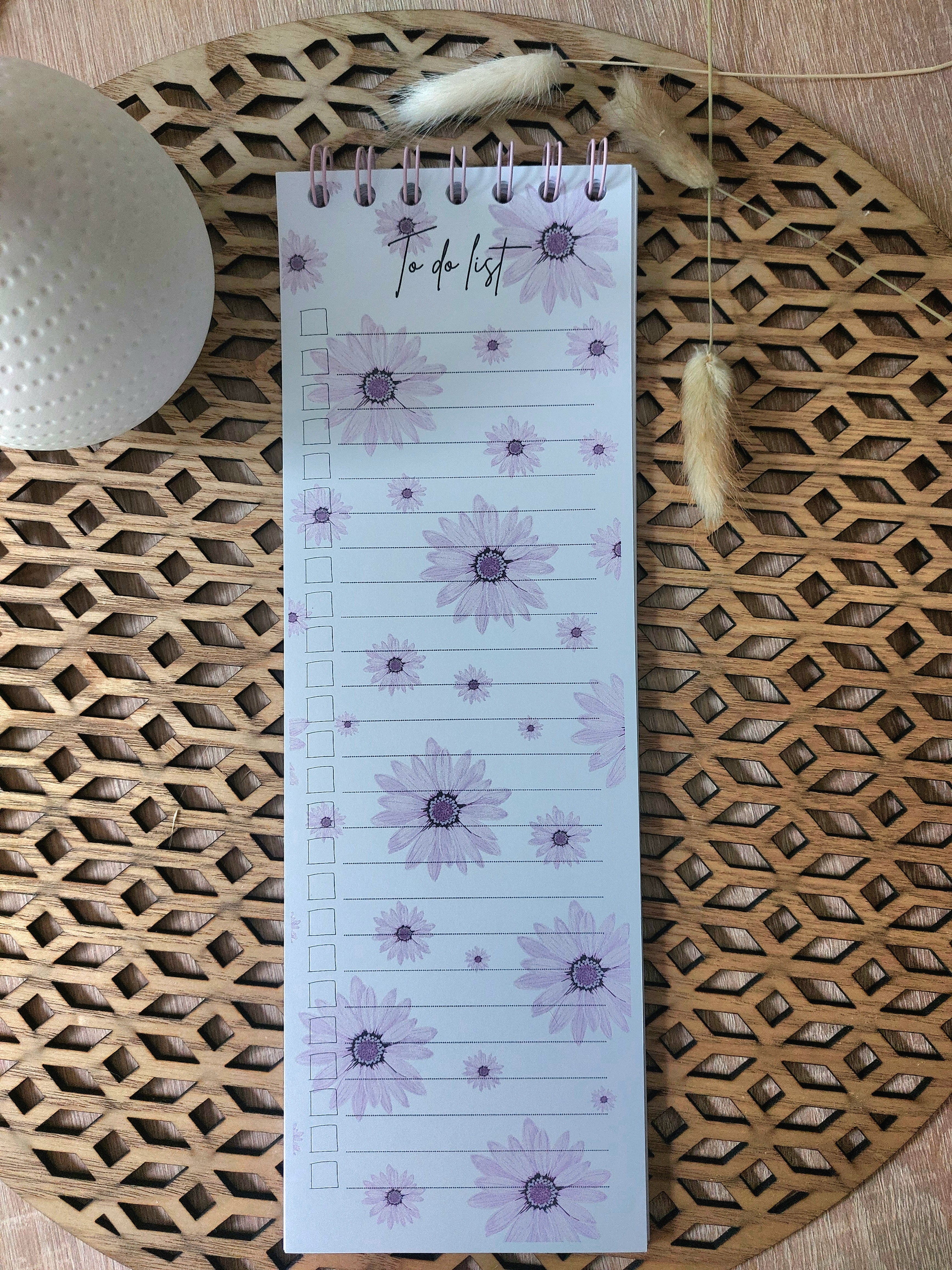 To-do list Fleurs violettes