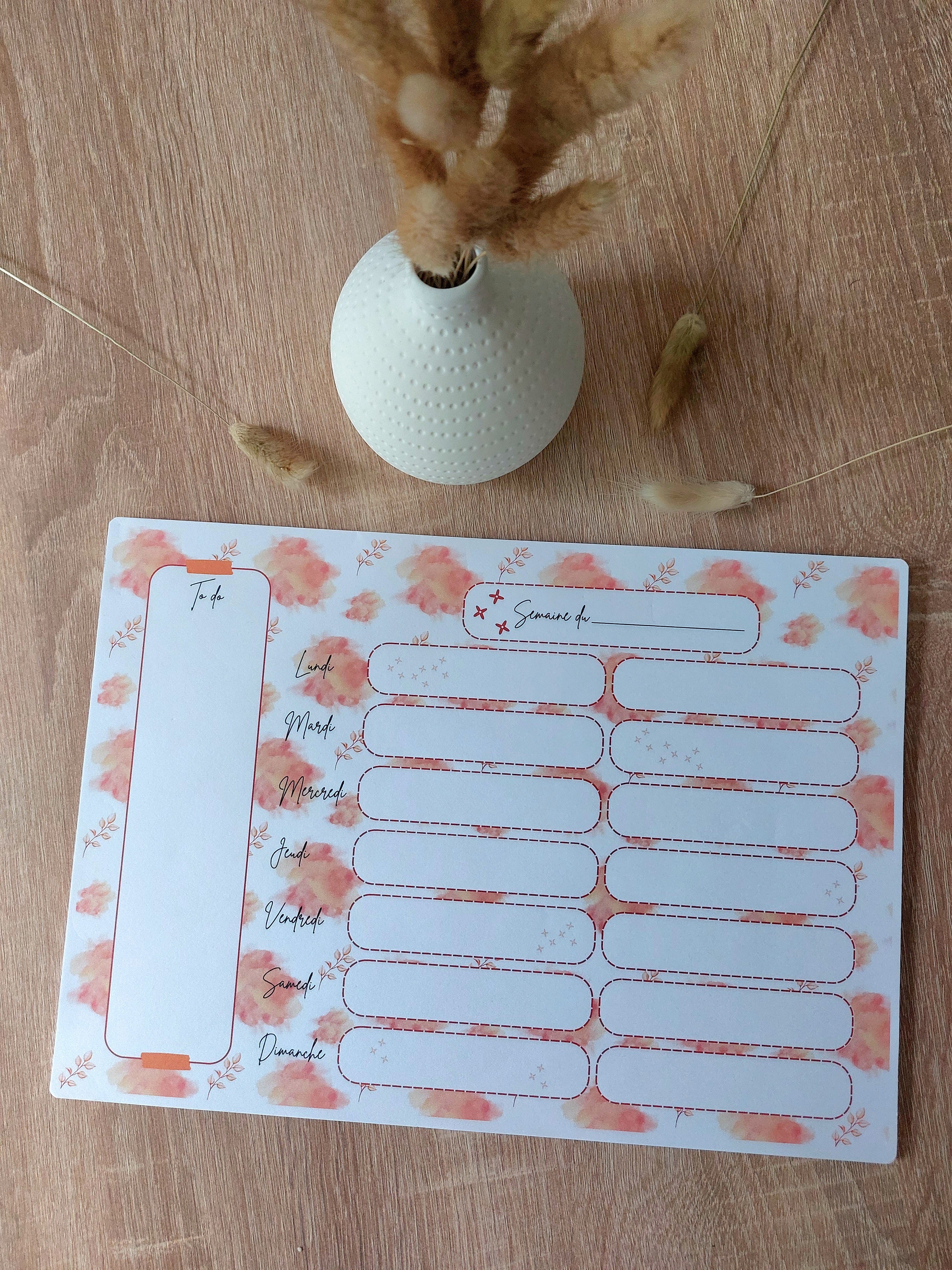 Planner - Nuages orangés