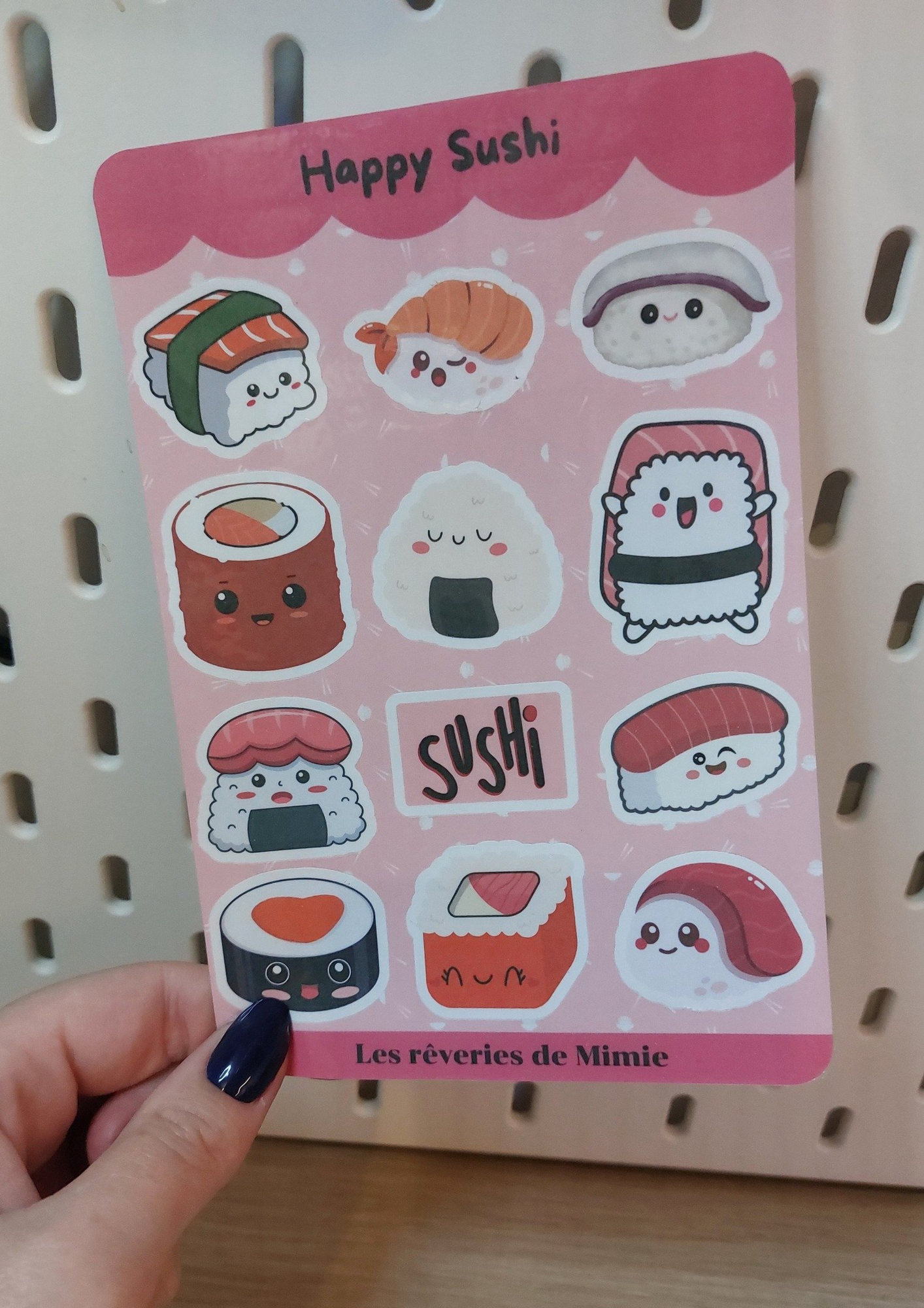 Planche Stickers - Happy Sushi